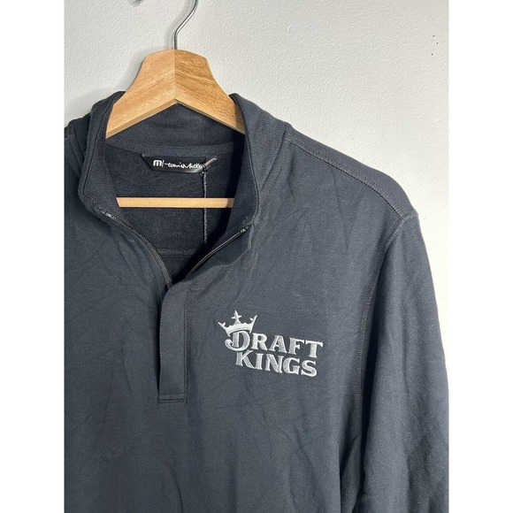 Travis Mathew Draft Kings Sweatshirt Mens Small 1/4 Zip Long Sleeve - Picture 2 of 5